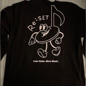 NEW RE:SET LIVE CONCERT SERIES LONG SLEEVE TSHIRT IN BLACK SIZE XXL